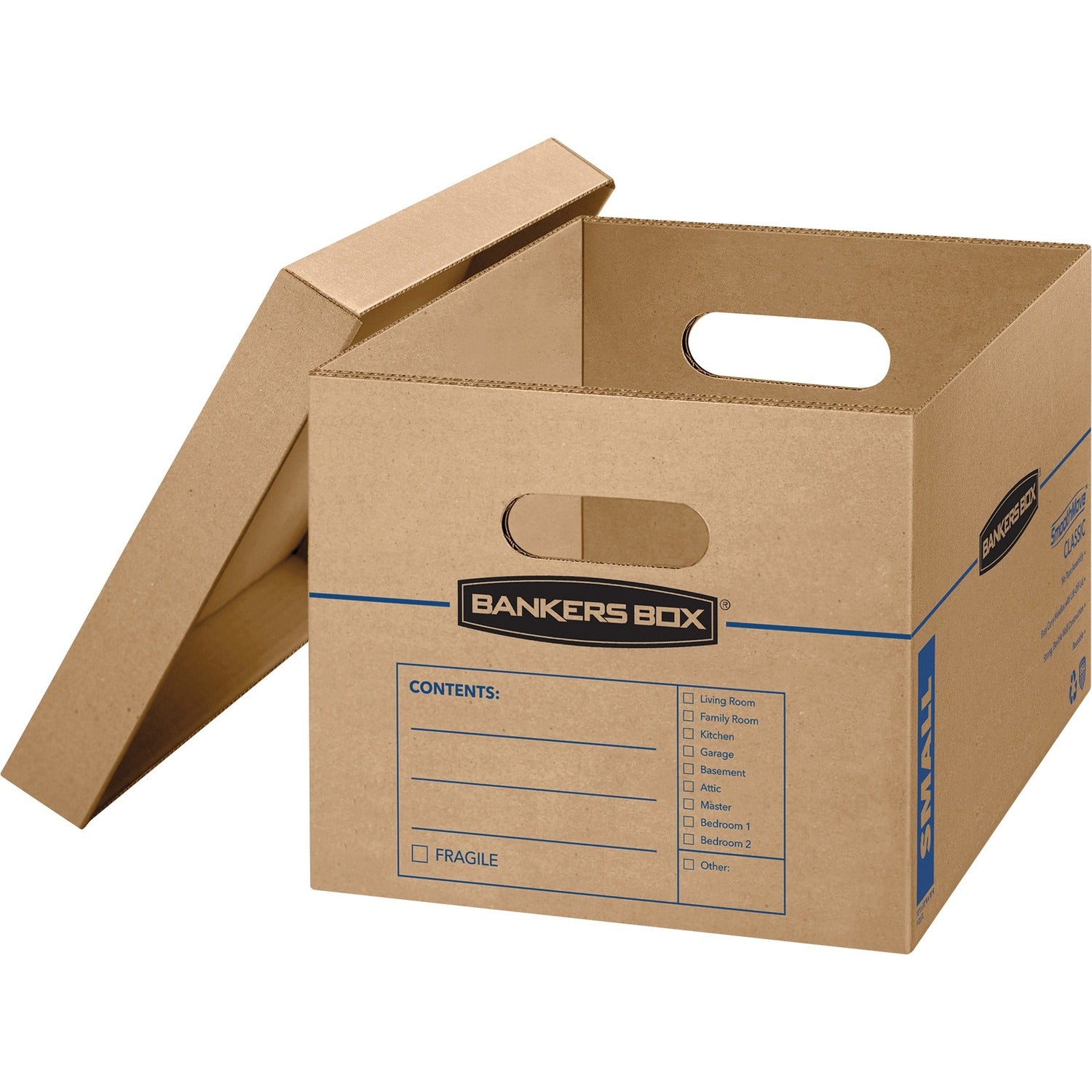 Wholesale Moving Boxes: Discounts on Fellowes Bankers Box&reg; SmoothMove&trade; Classic Moving Boxes, Small Size, Lift-Off Lid, Kraft, 10"H x 12"W x 15"D, 10 / Pack FEL7714203