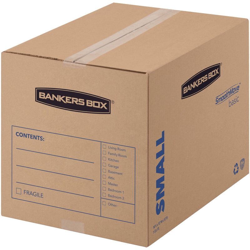 Wholesale Bankers Boxes: Discounts on Fellowes Bankers Box&reg; SmoothMove&trade; Basic Moving Boxes, Small Size, Kraft,Blue, 12"H x 12"W x 16"D, 25 / Pack FEL7713801