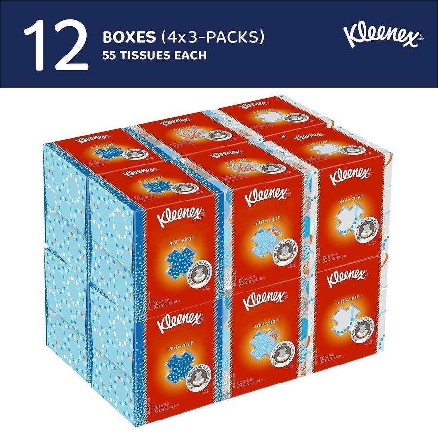 Wholesale Kleenex Facial Tissues: Discounts on Kleenex Anti-viral Facial Tissue KCC21286CT