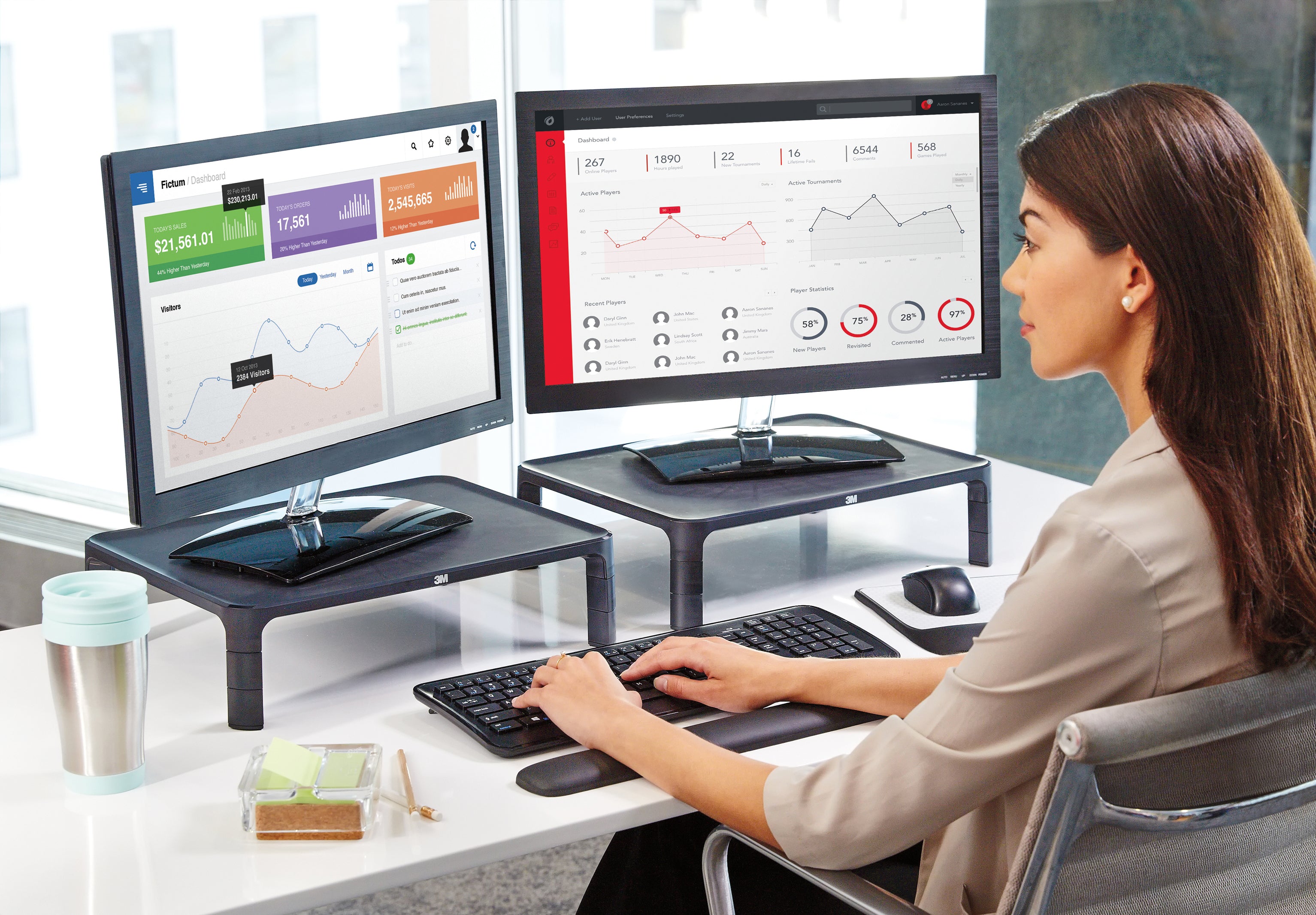 Wholesale Monitor Stands: Discounts on 3M&trade; Adjustable Monitor Stand for Monitors and Laptops, Height Adjusts from 1.7 in to 5.5 in, Black, MS85B MMMMS85B