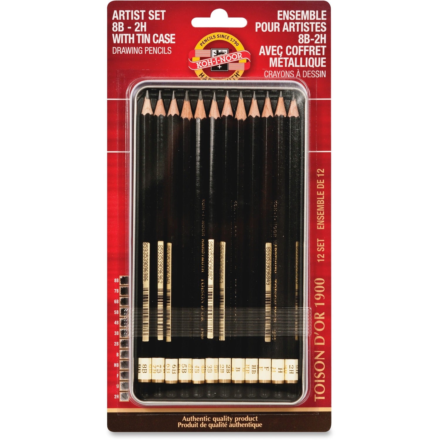 Wholesale Koh I Noor Pencils: Discounts on Koh-I-Noor Artist Drawing Pencil Set KOHFA15021112BC