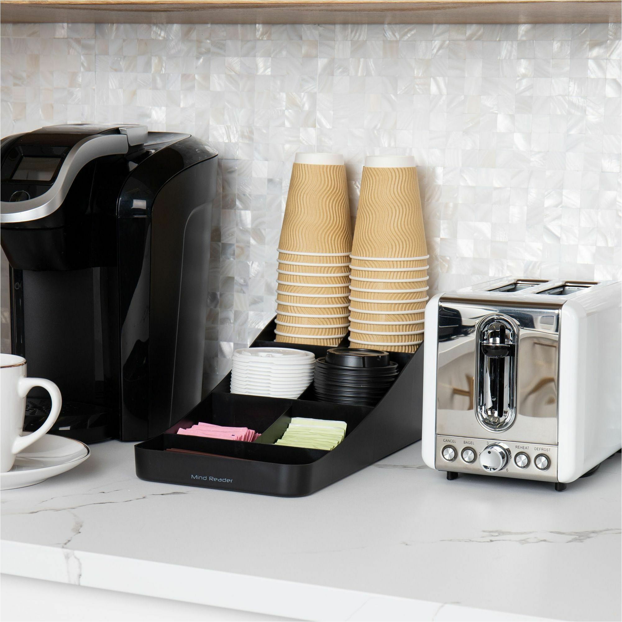 Mind Reader EMS Mind Trove 7-Condiment Coffee Organizer