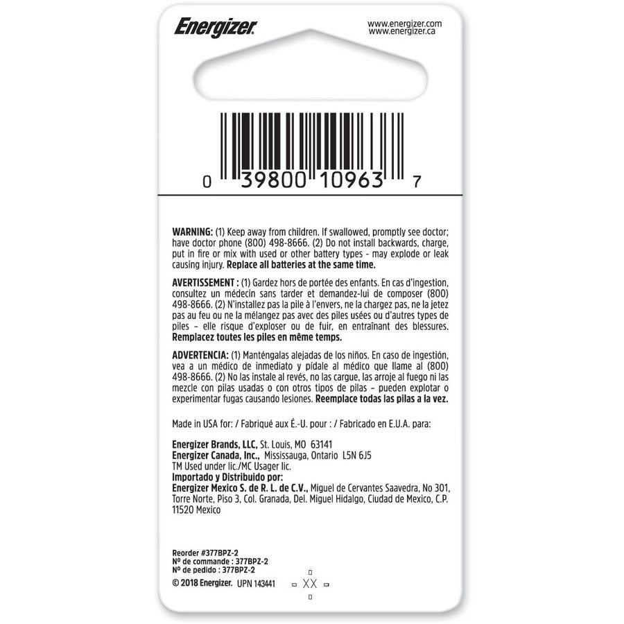 Energizer 377 Watch/Electronic Battery