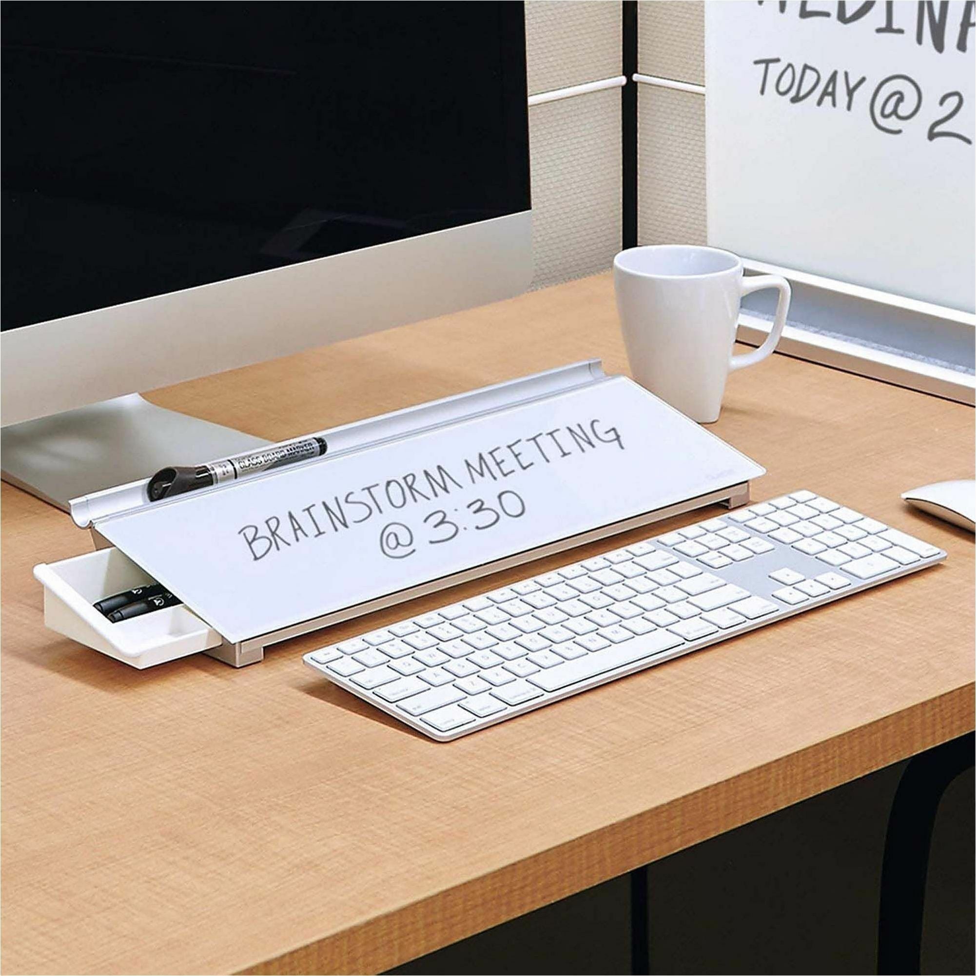Wholesale Dry Erase Boards: Discounts on Quartet&reg; Glass Dry-Erase Desktop Computer Pad, 18" x 6", White Surface, Frameless QRTGDP186