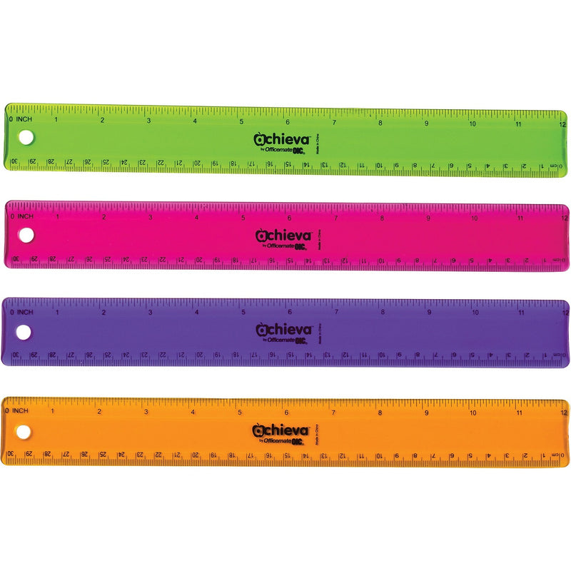 Wholesale Rulers & Tape Measures: Discounts on Officemate OIC 12" Flexible Plastic Ruler OIC30209