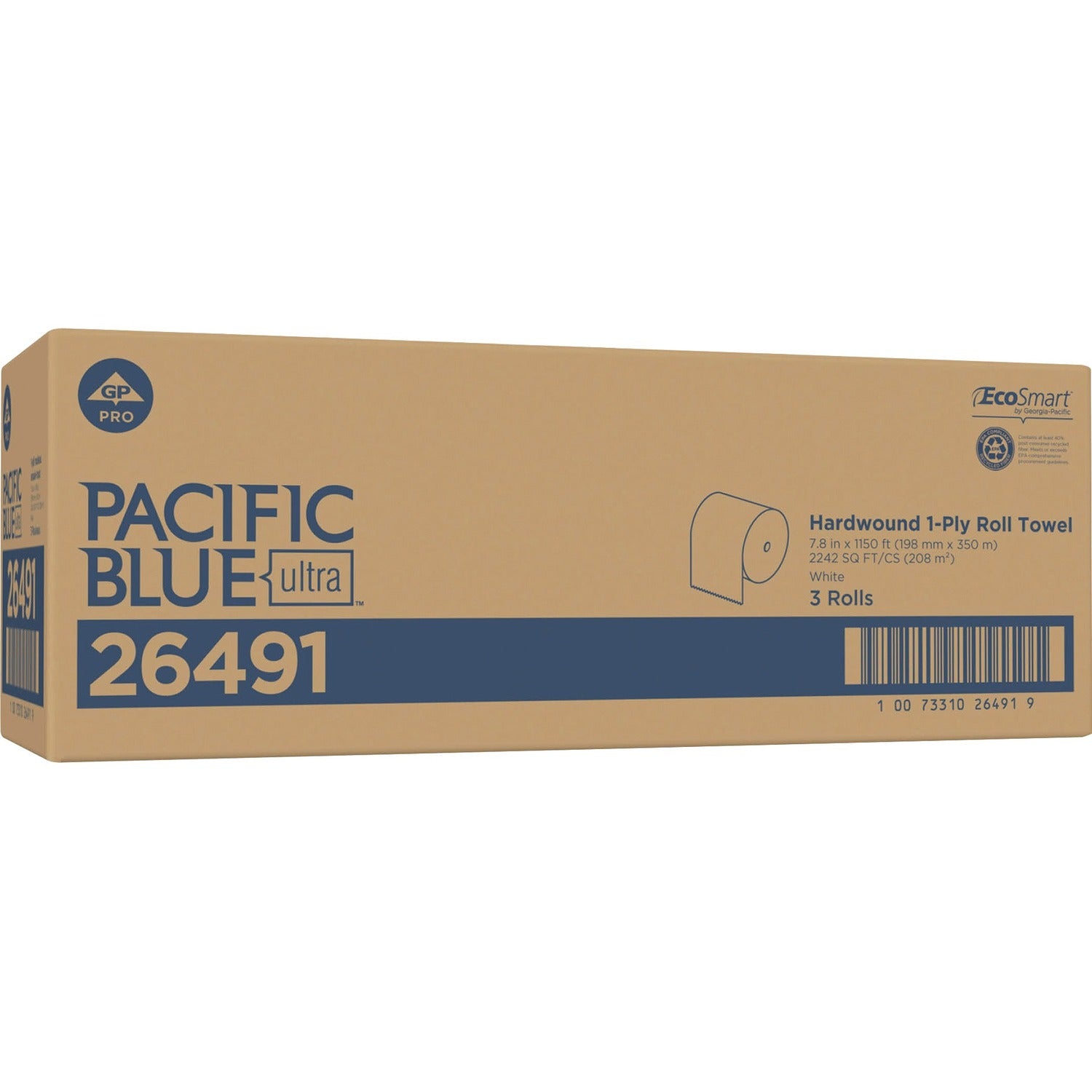 Pacific Blue Ultra 8" High-Capacity Recycled Paper Towel Roll by GP PRO