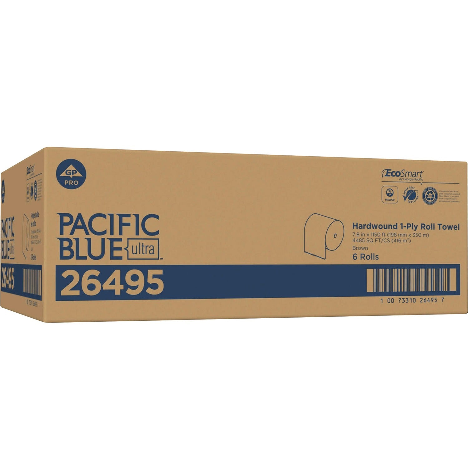 Pacific Blue Ultra 8" High-Capacity Recycled Paper Towel Roll by GP PRO