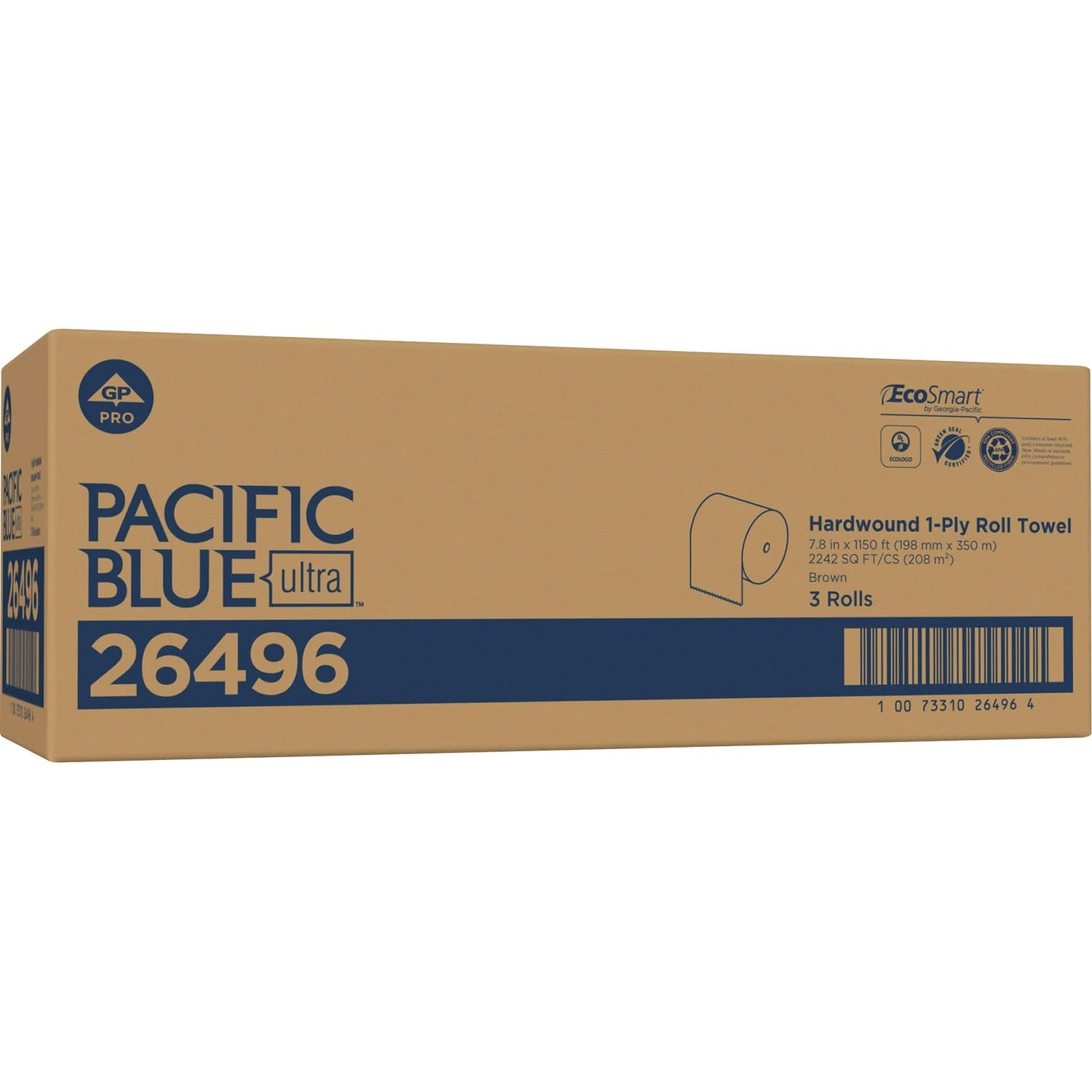 Pacific Blue Ultra 8" High-Capacity Recycled Paper Towel Roll by GP PRO