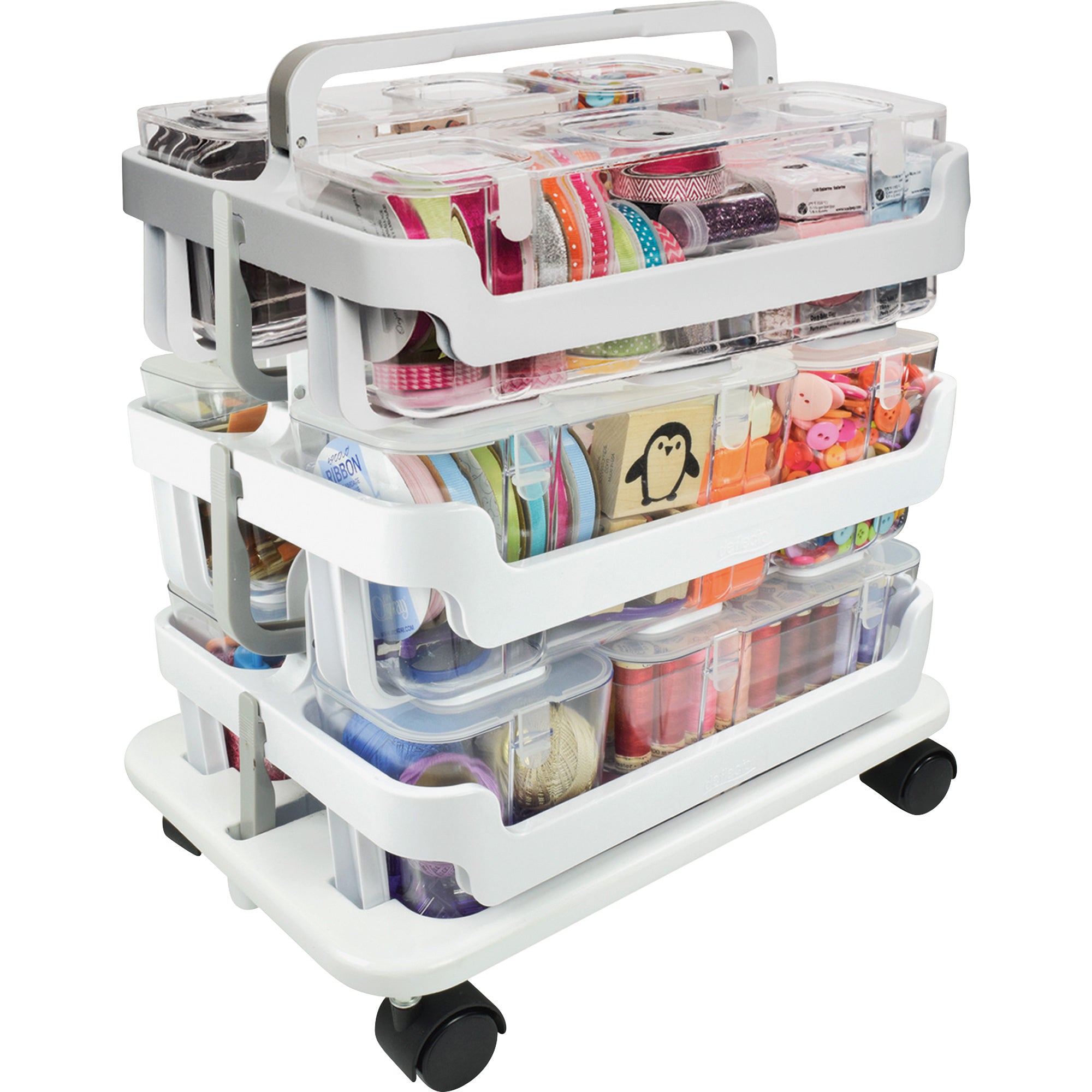 Deflecto Stackable Caddy Organizer Caddy Bundle