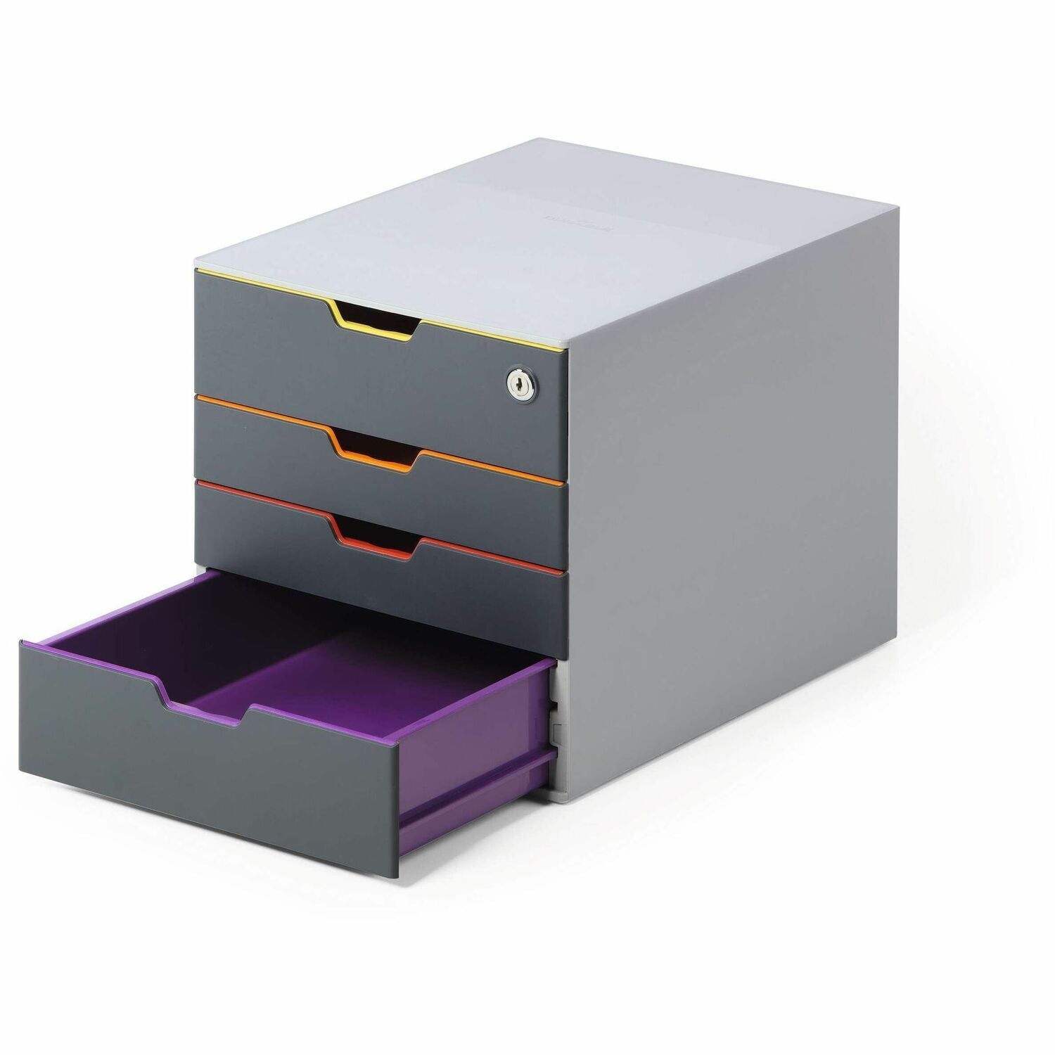 DURABLE&reg; VARICOLOR&reg; Keyed Lock Desktop 4 Drawer Organizer