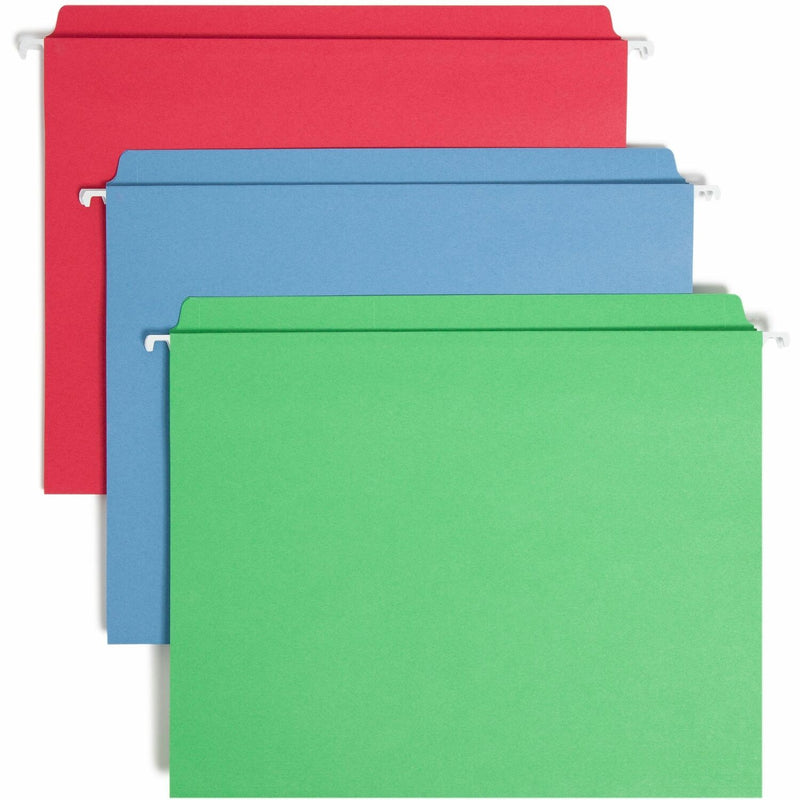 Smead FasTab Straight Tab Cut Letter Recycled Hanging Folder- 18 Per Box, 10 Boxes per Carton