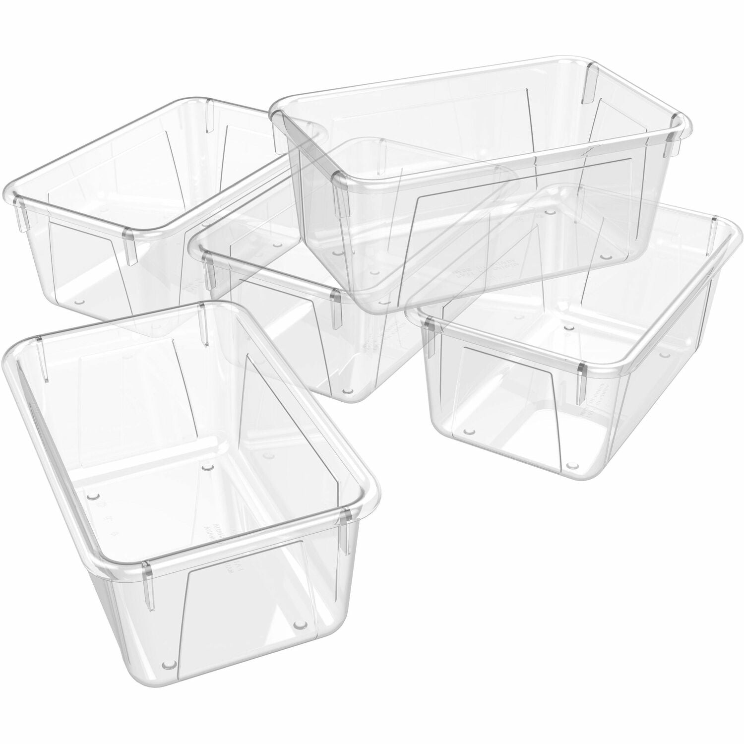 Storex Crystal Clear Cubby Bin