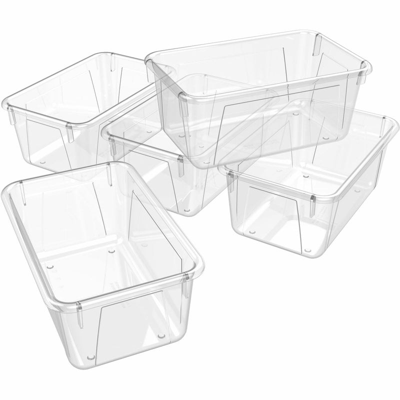 Storex Crystal Clear Cubby Bin