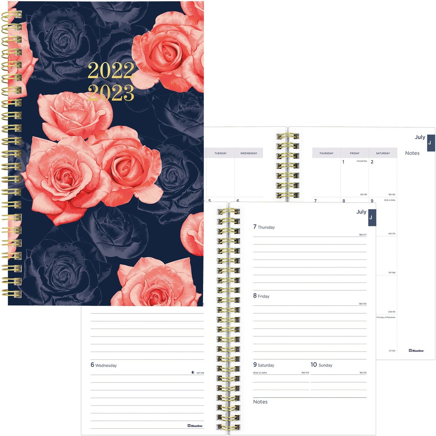 Blueline Essential Academic Weekly/Monthly Planner, Foliage Design