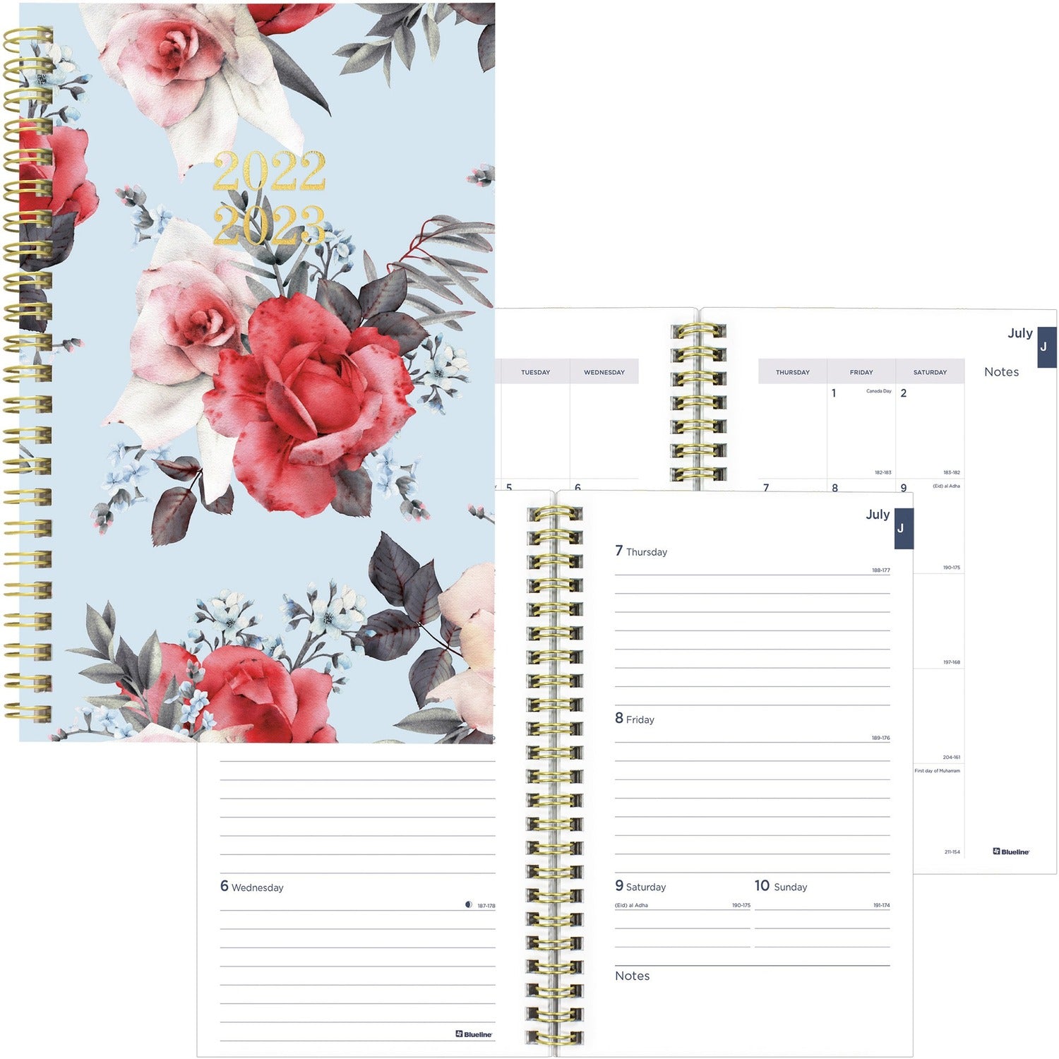 Blueline Essential Academic Weekly/Monthly Planner, Foliage Design