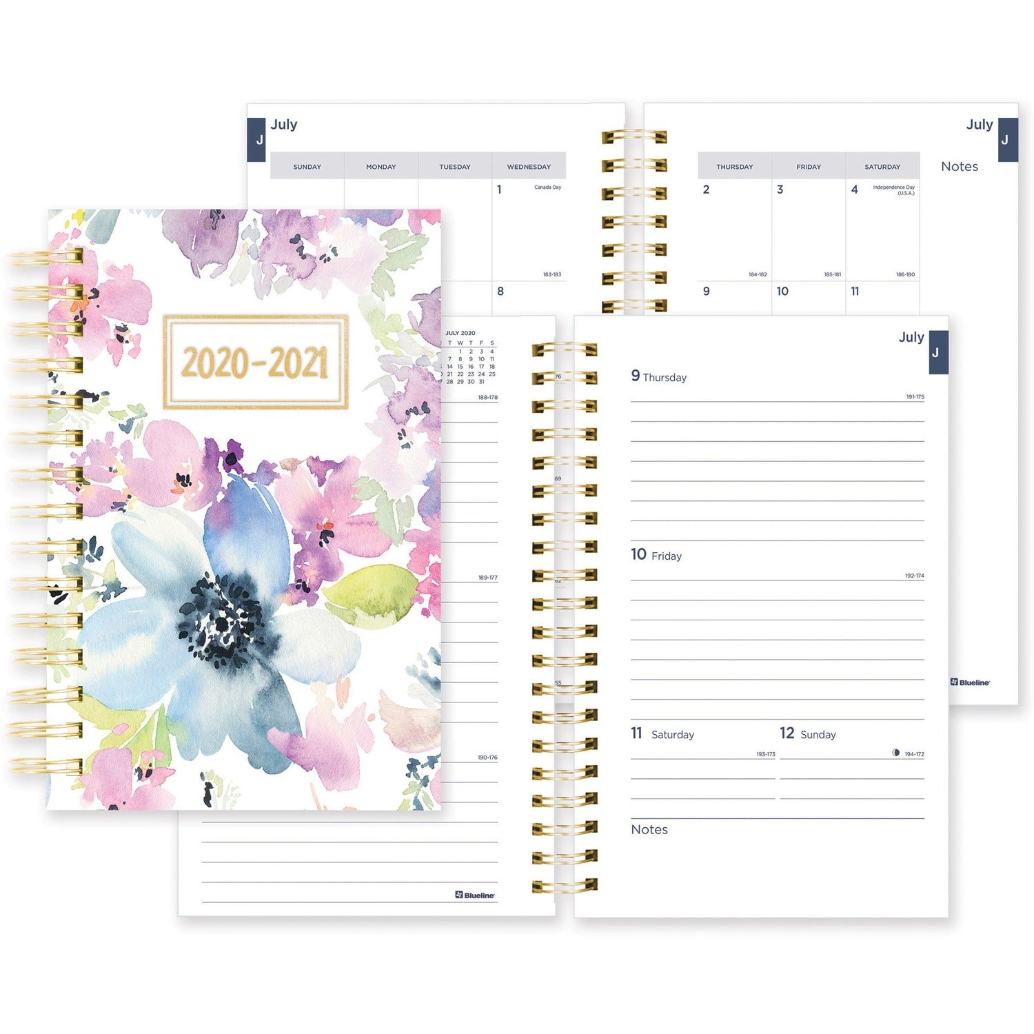 Blueline Essential Academic Weekly/Monthly Planner, Tropical Design