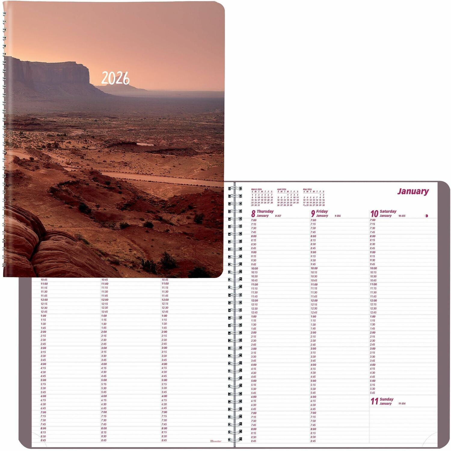 Brownline Essential Weekly Planner, Mountain Design