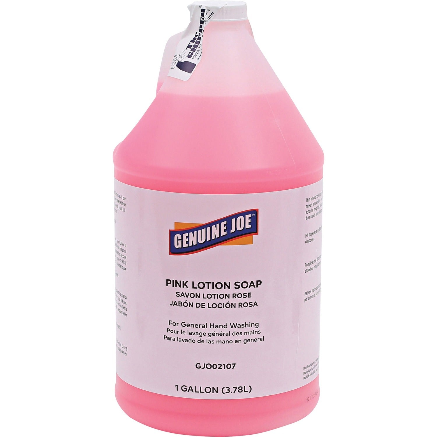 Genuine Joe Pink Lotion Hand Soap, 1 Gallon (GJO02107)