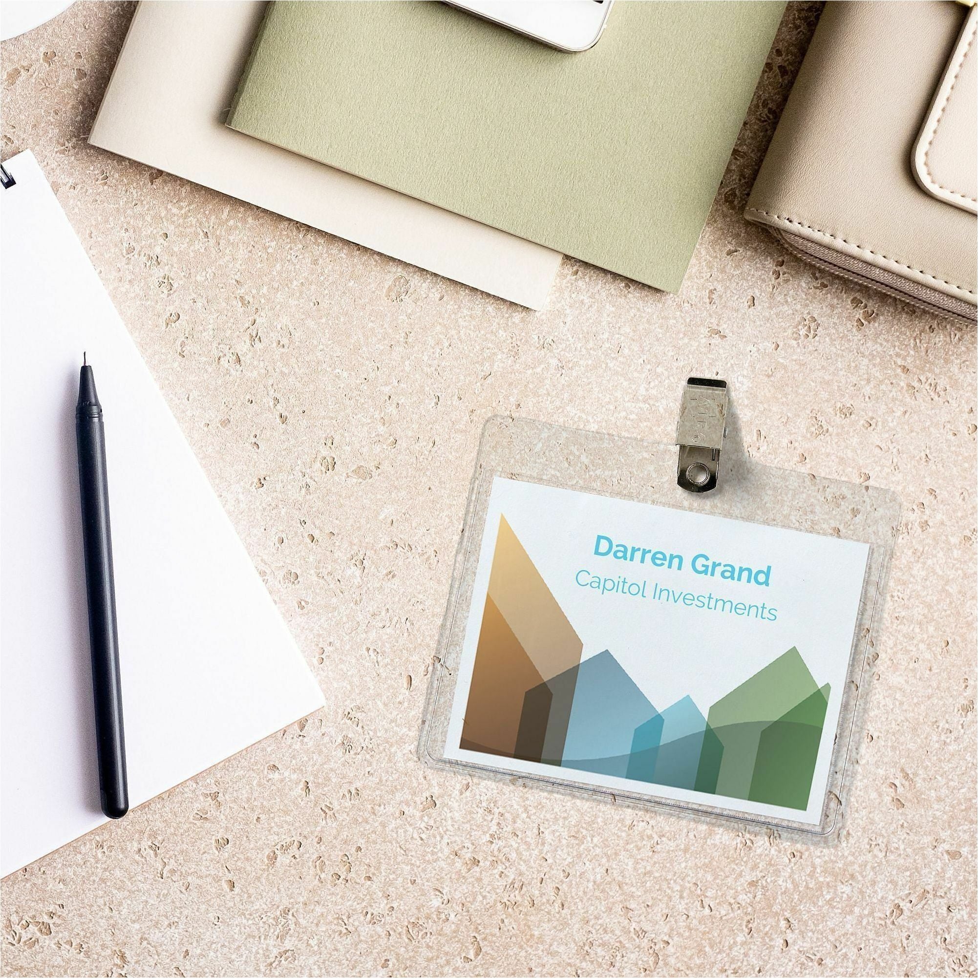 Avery Clip Name Tags, Print or Write, 3" x 4", 50 Inserts & Badge Holders with Clips (74536)