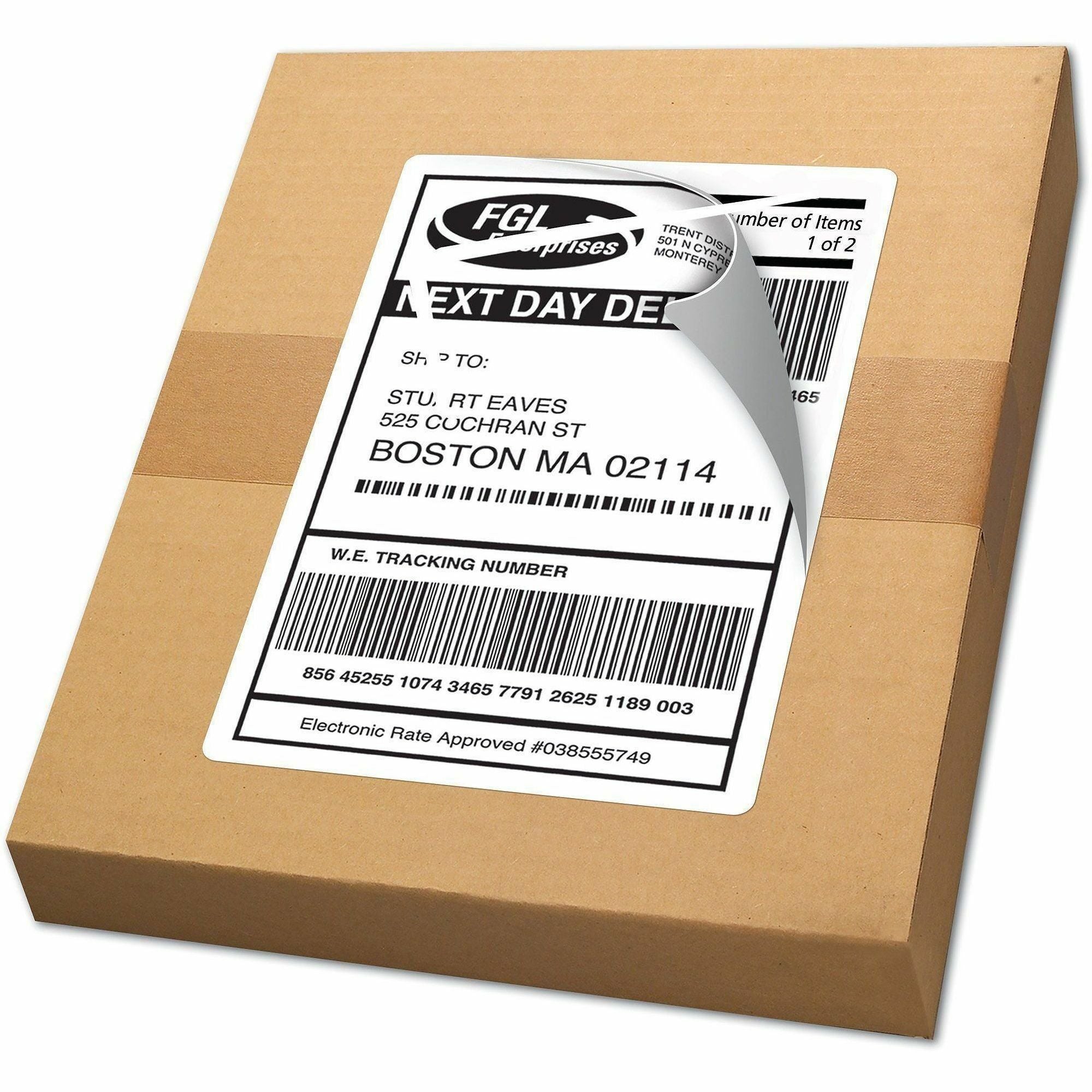 Avery Internet Shipping Labels, TrueBlock Technology, Permanent Adhesive, 5-1/2" x 8-1/2", 20 Labels (18126)