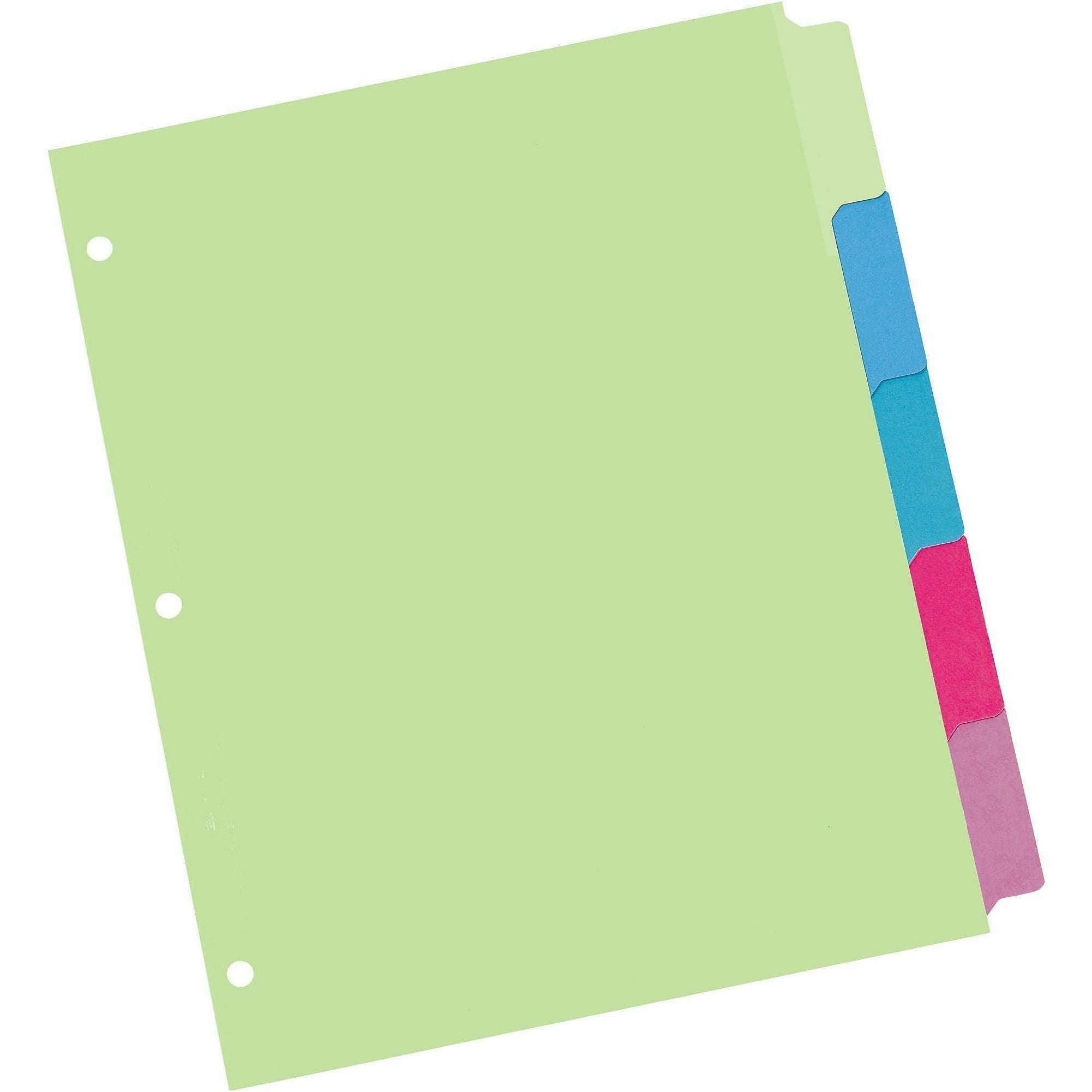 Avery Big Tab Write & Erase Dividers, 5 Multicolor Tabs, 1 Set (23180)