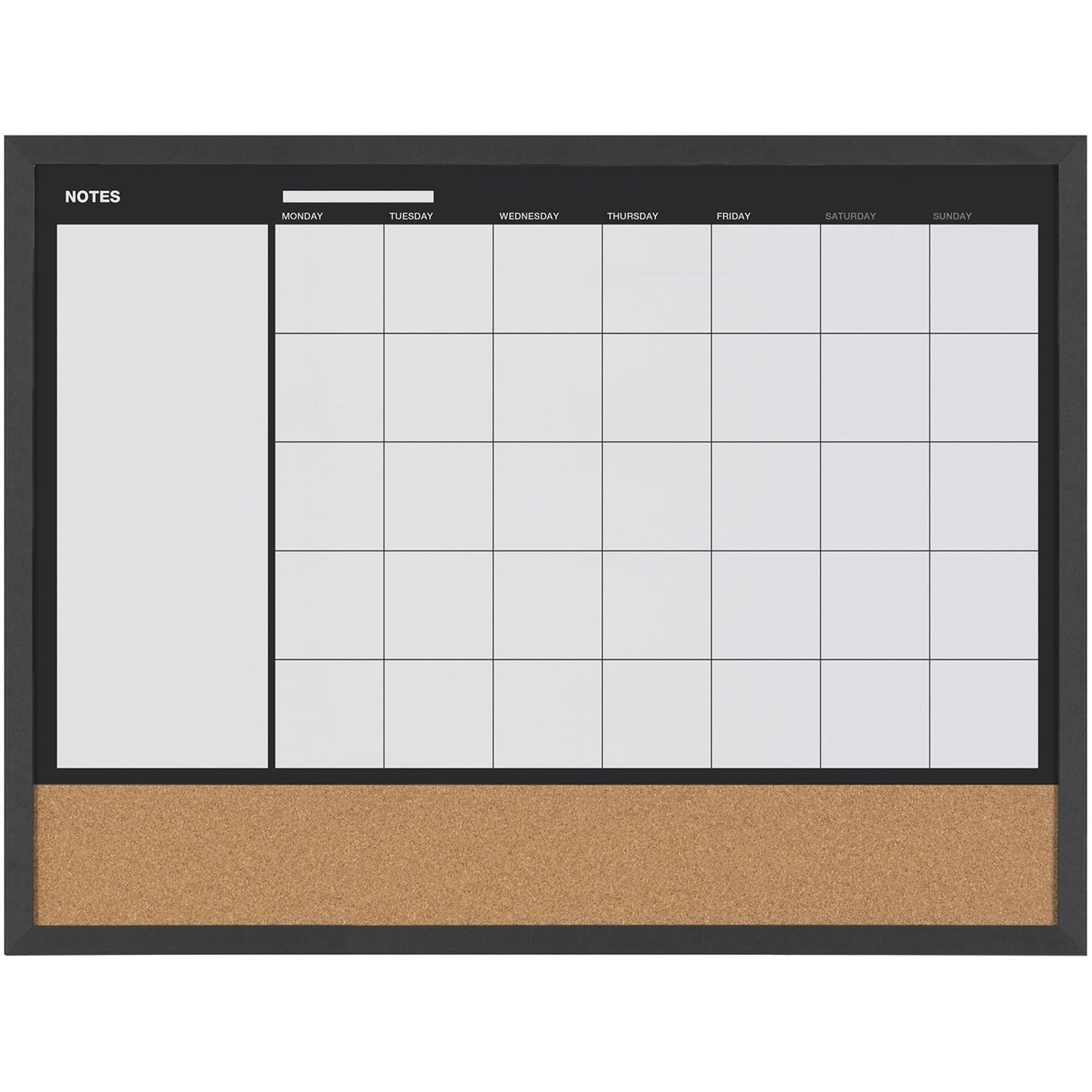 MasterVision Monthly Wood Frame Planner