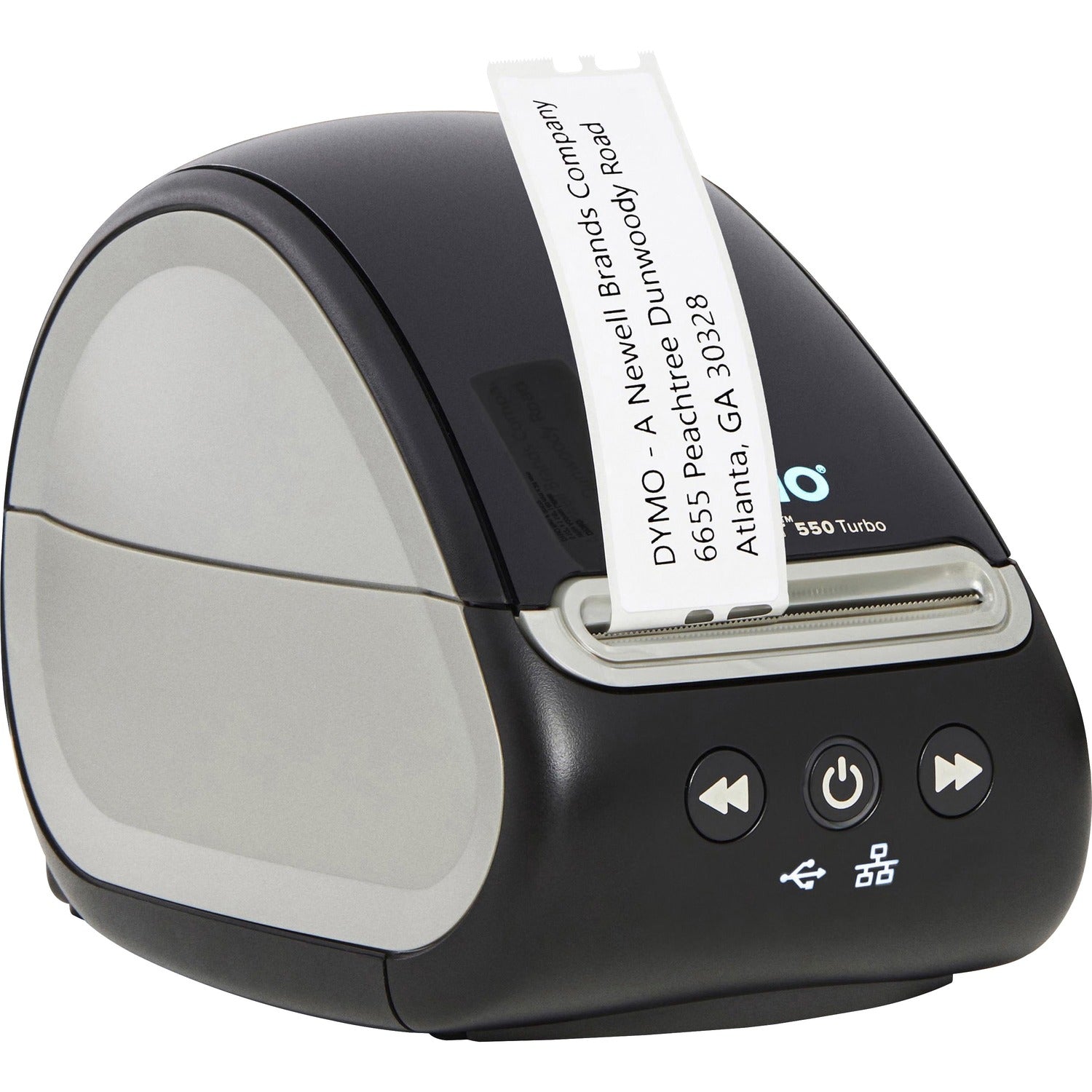 Dymo LabelWriter 550 Direct Thermal Printer - Monochrome - Label Print - Ethernet - USB - Yes - Black