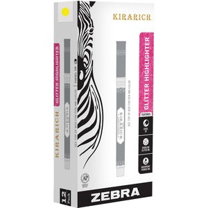 Zebra Pen Kirarich Glitter Highlighter Yellow Dozen