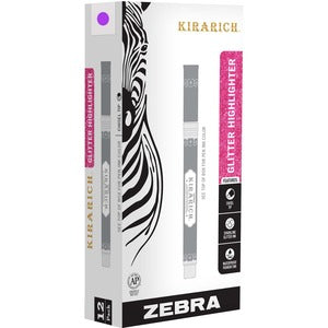 Zebra Pen Kirarich Glitter Highlighter Purple Dozen
