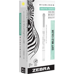 Zebra Pen Mildliner Double Ended Highlighter Yellow Dozen