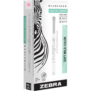 Zebra Pen Mildliner Double Ended Highlighter Pink Dozen