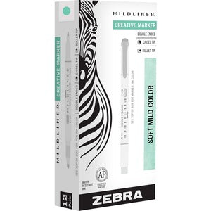 Zebra Pen Mildliner Double Ended Highlighter Blue Green Dozen