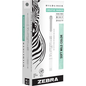 Zebra Pen Mildliner Double Ended Highlighter Dark Gray Dozen