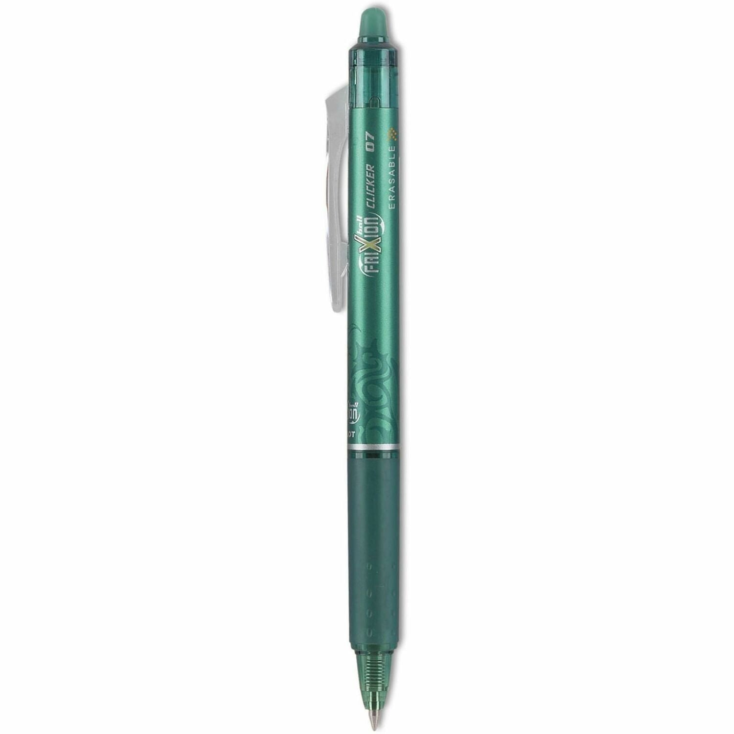 FriXion Clicker Erasable Gel Ink Retractable Pen, Green Ink, .7mm, Dozen