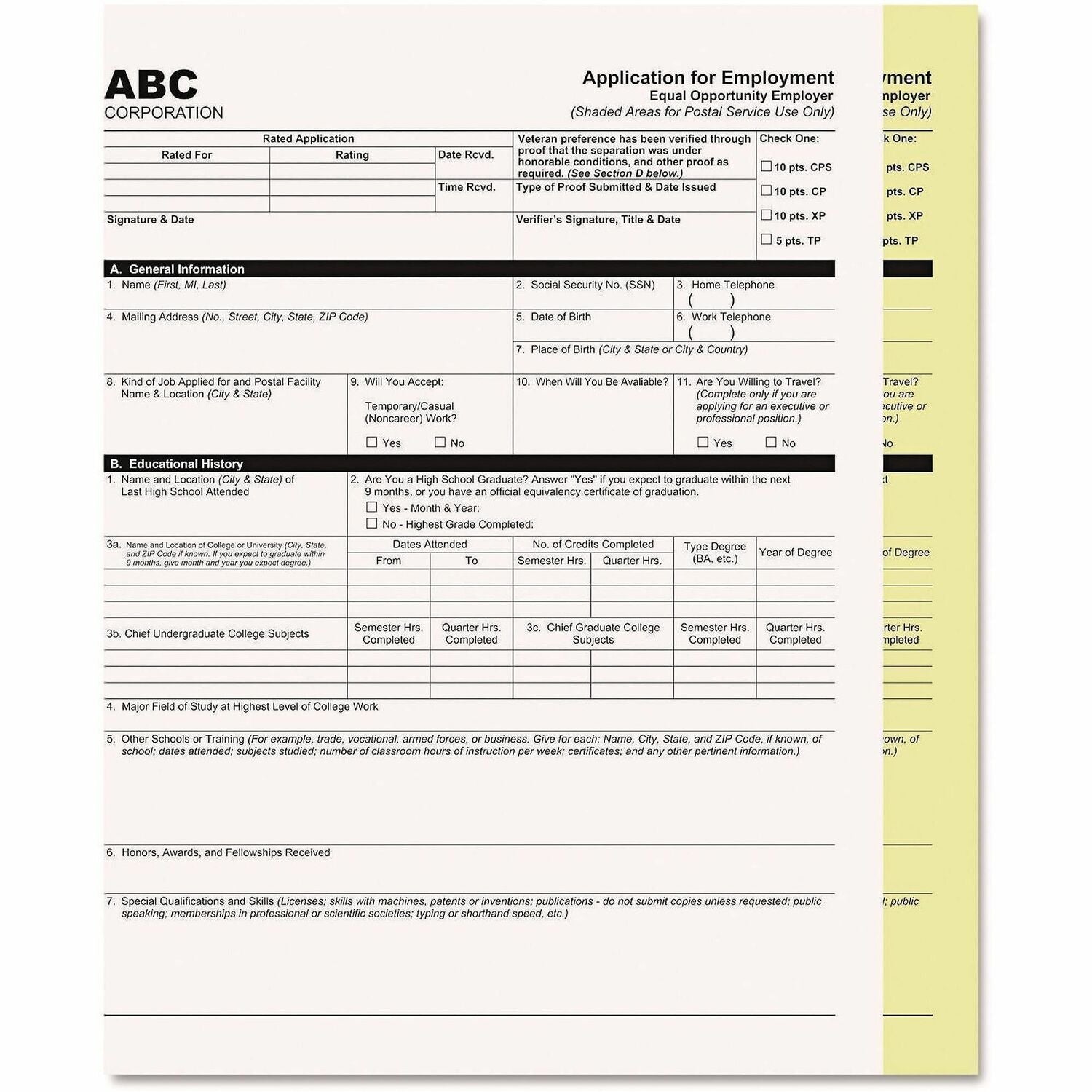 Digital Carbonless Paper, 2-Part, 8.5 x 11, White/Canary, 1,250/Carton