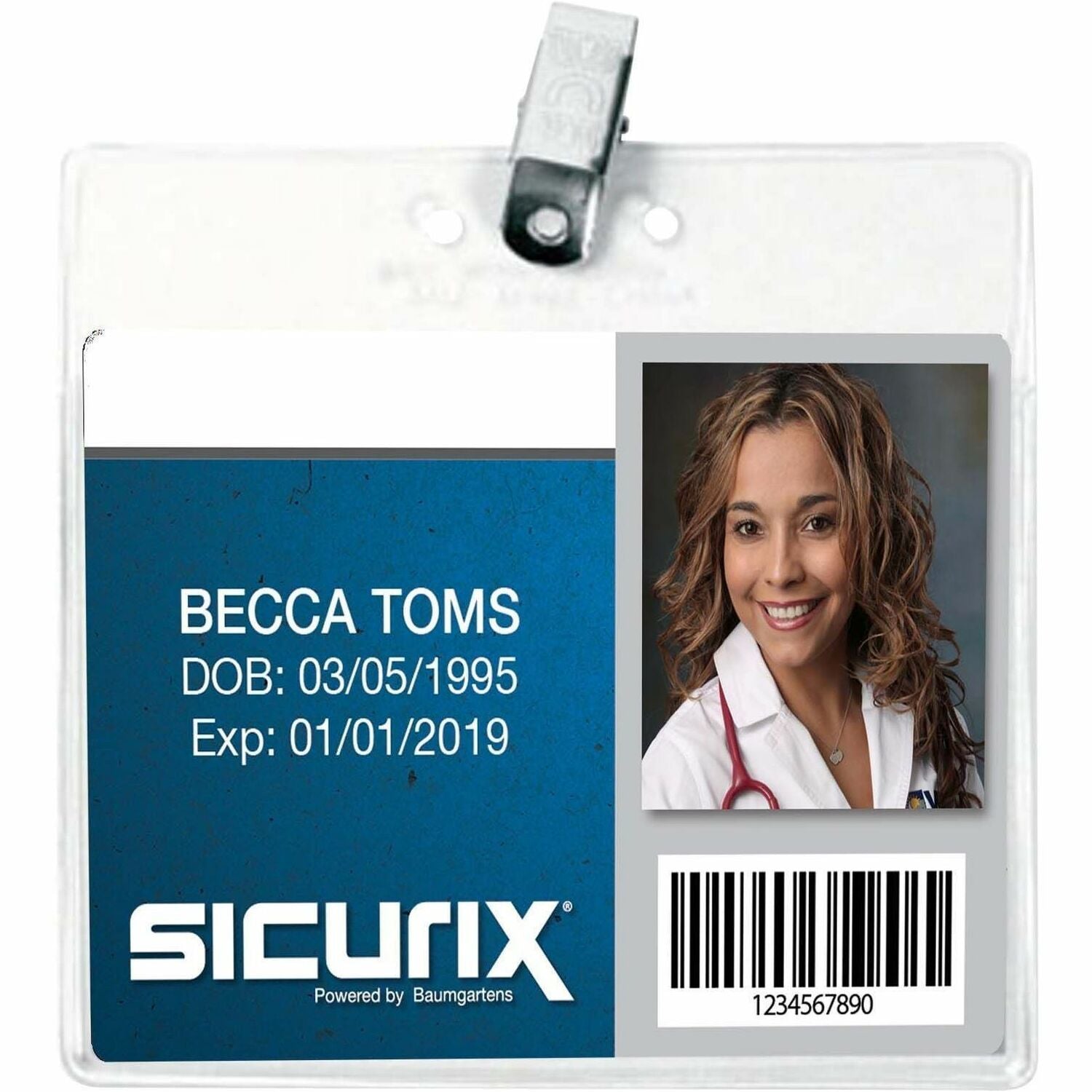 Wholesale Badge Holders: Discounts on Baumgartens SICURIX Badge Holder with Clip BAU67840