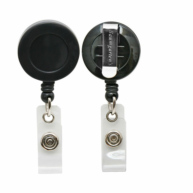 Wholesale Badge Holders: Discounts on Baumgartens SICURIX Card Reel with Belt Clip BAU68424