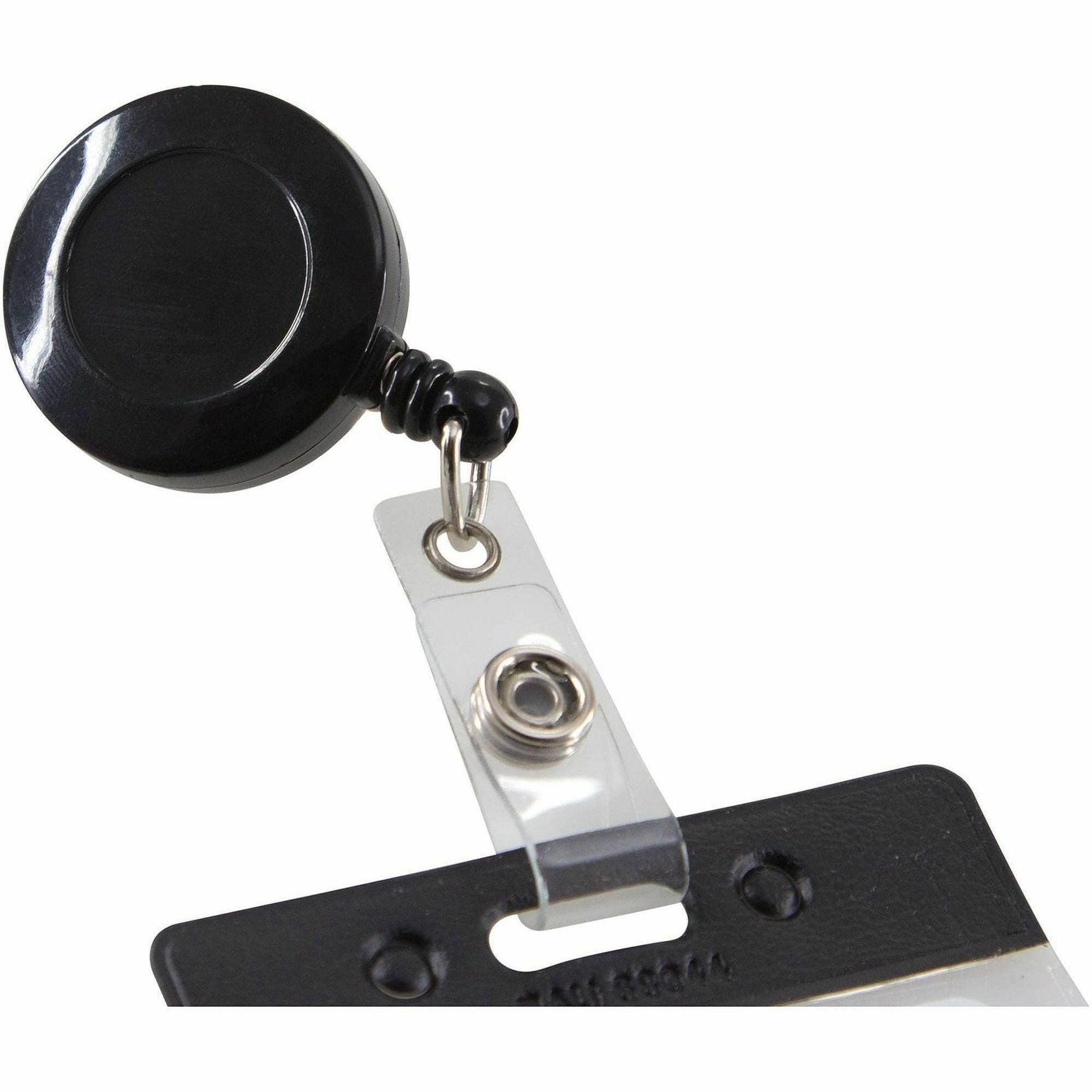 Wholesale Badge Holders: Discounts on Baumgartens SICURIX Card Reel with Belt Clip BAU68424