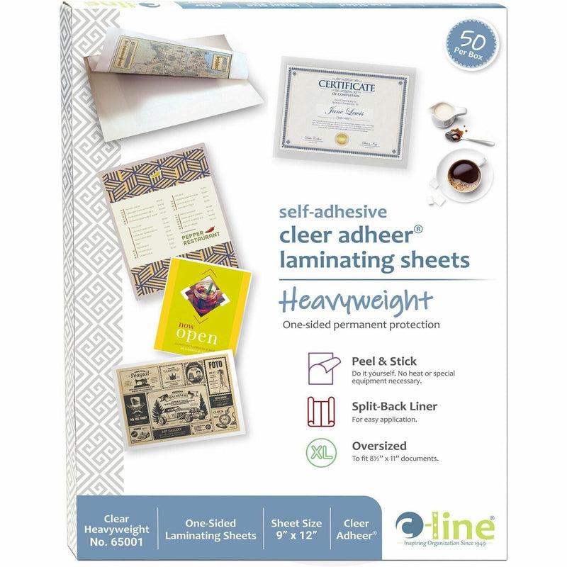 Wholesale Laminating Supplies: Discounts on C-Line Cleer-Adheer Laminating Sheets CLI65001
