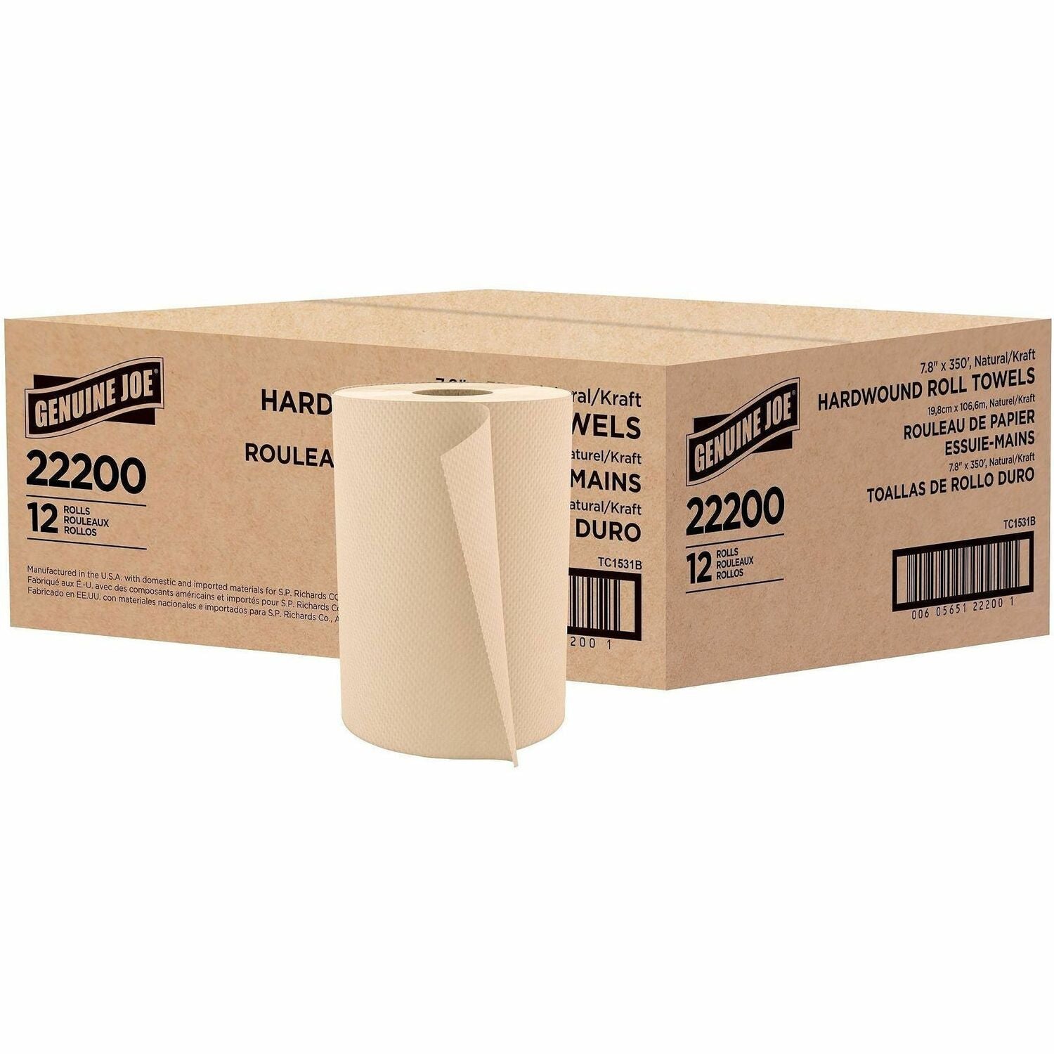 Wholesale Genuine Joe Paper Towels: Discounts on Genuine Joe Embossed Hardwound Roll Towels GJO22200