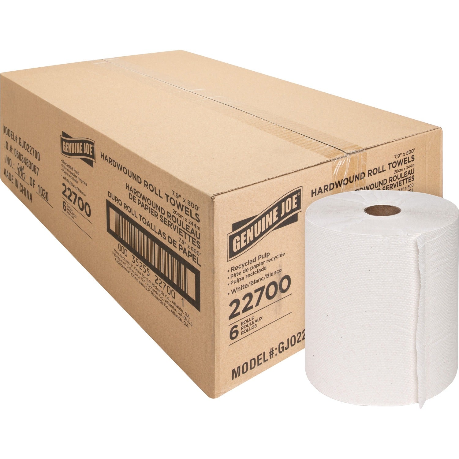 Wholesale Genuine Joe Paper Towels: Discounts on Genuine Joe Hardwound Roll Paper Towels GJO22700
