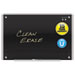 Infinity Magnetic Glass Marker Board, 24 x18, Black