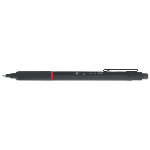 Rapid Pro Retractable Ballpoint Drawing Pens, 1 mm, Blue Ink, Black Barrel