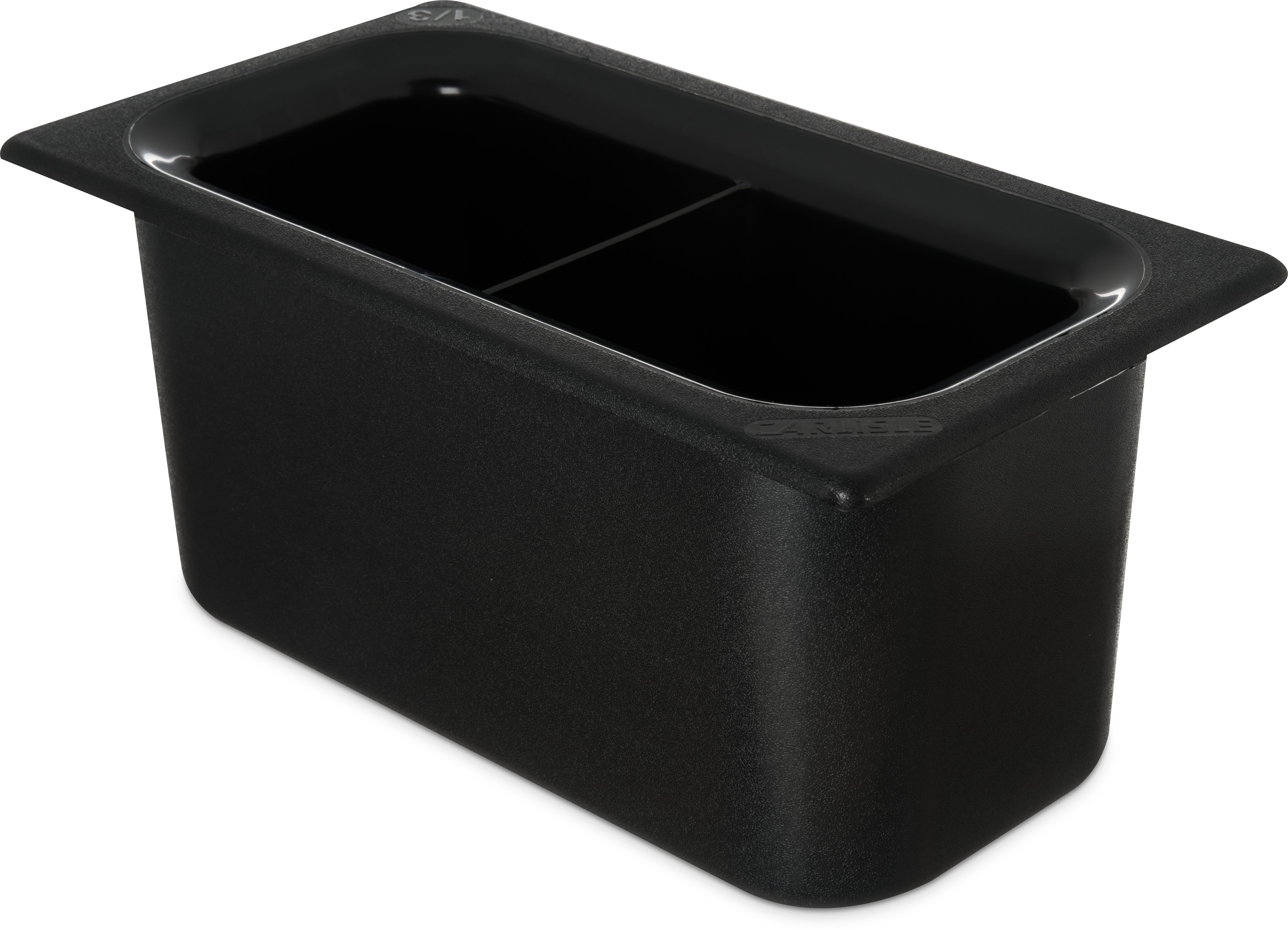 Coldmaster Food Pan With Divider 1/3 Size - Black - CM110303