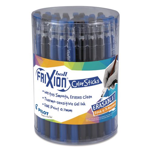 FriXion ColorSticks Erasable Gel Pen, Stick, Fine 0.7mm, Assorted Ink and Barrel Colors, 36/Pack