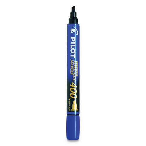Premium 400 Permanent Marker, Broad Chisel Tip, Blue, Dozen
