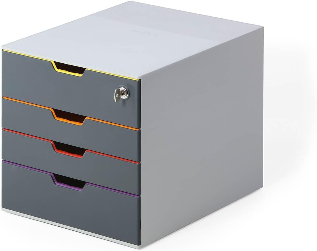 DURABLE&reg; VARICOLOR&reg; Keyed Lock Desktop 4 Drawer Organizer