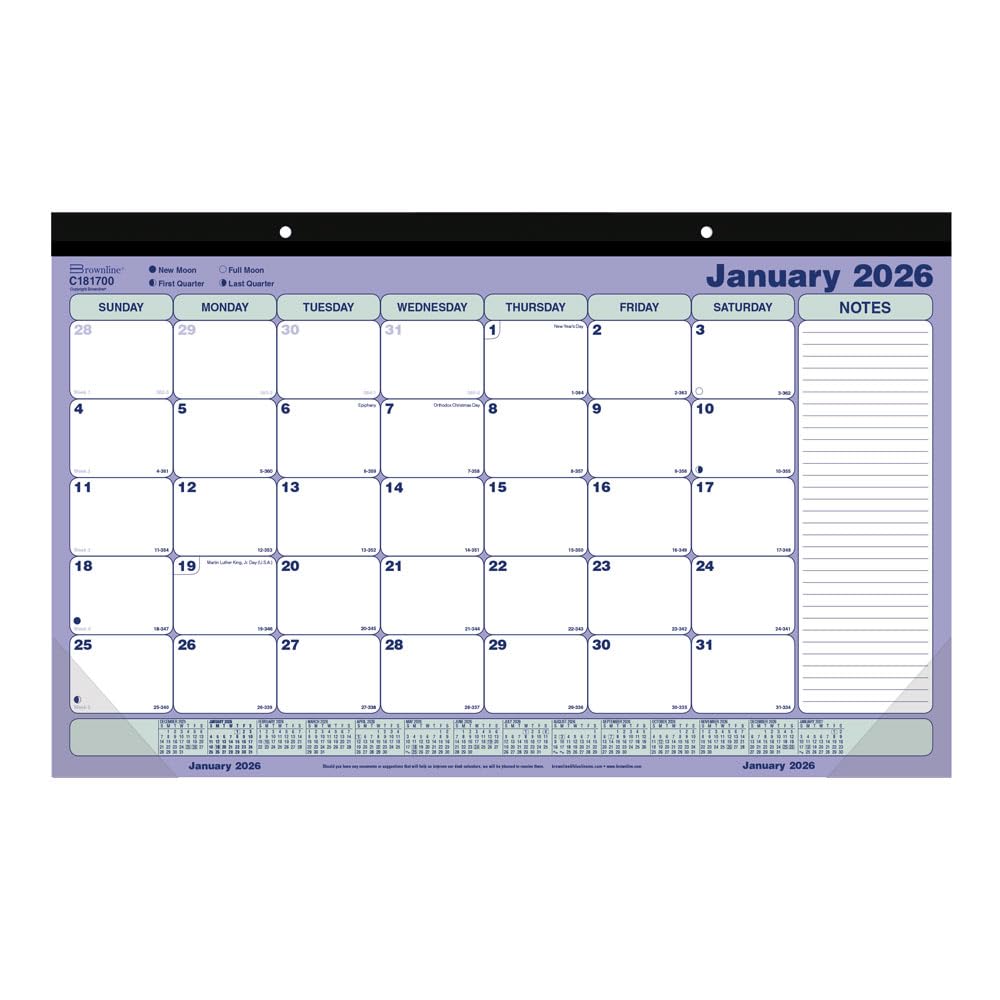 Brownline Monthly Desk Pad Calendar