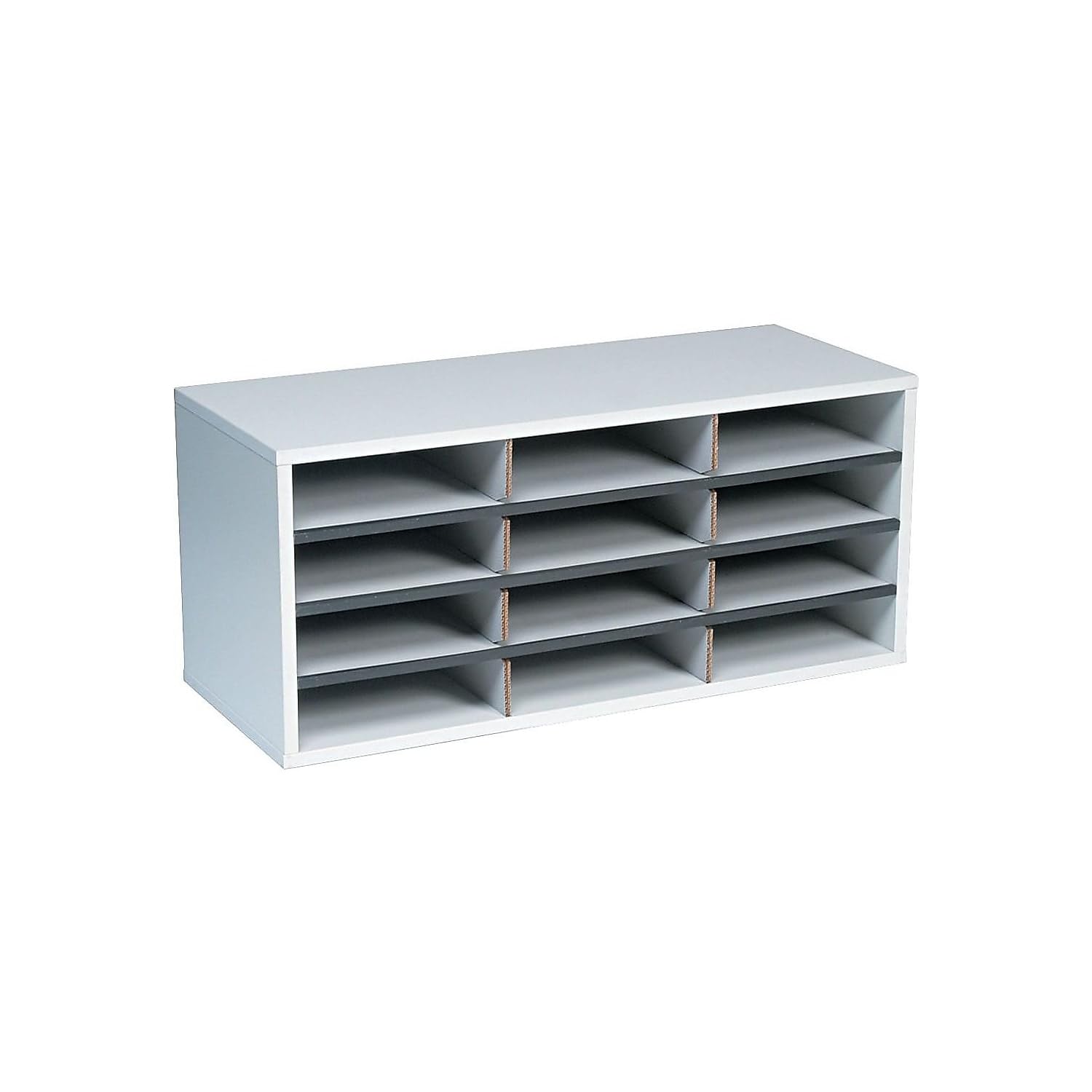 Fellowes Literature Organizer - 12 Compartment Sorter, Dove Gray FEL25004
