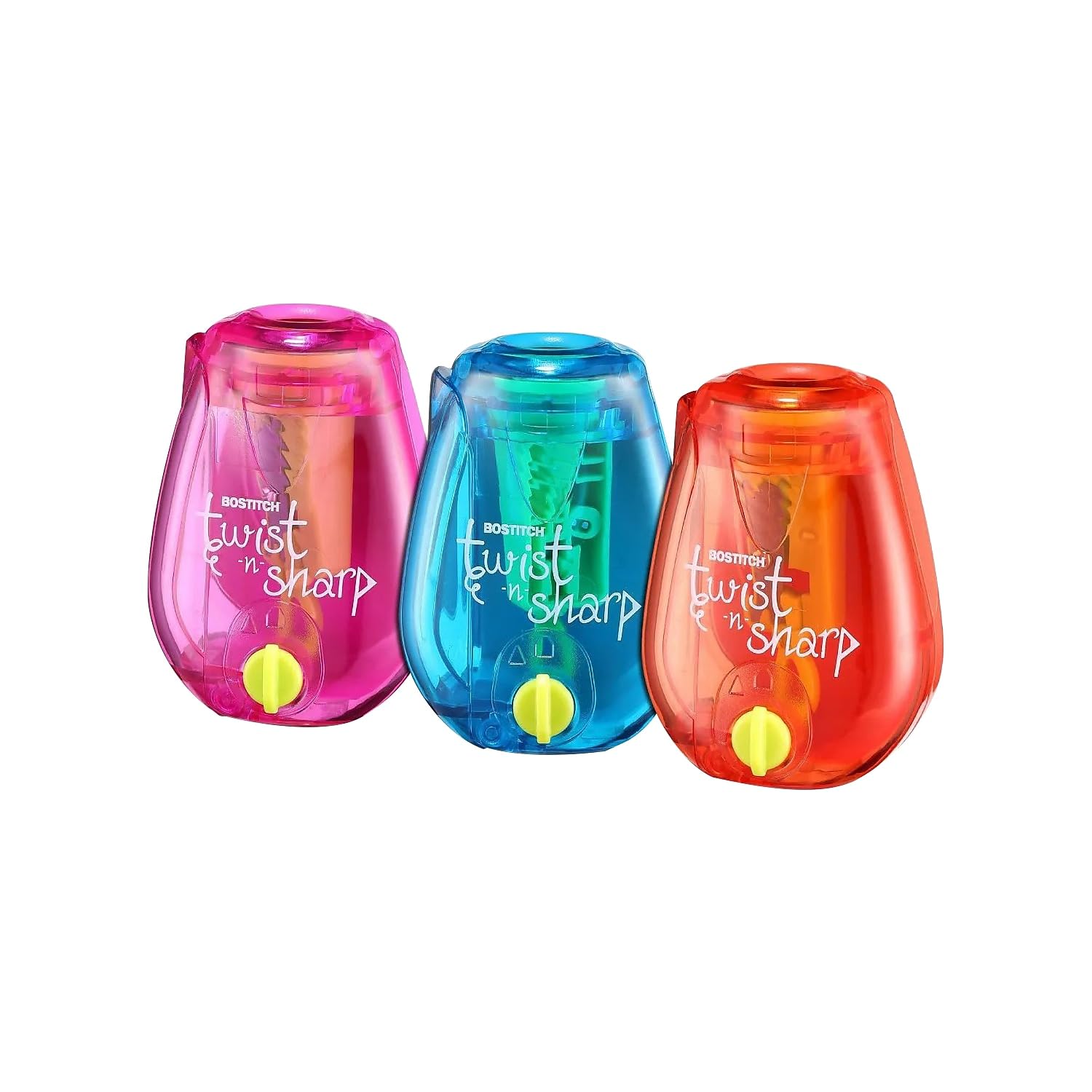 Bostitch Twist-n-SharpTM Handheld Pencil Sharpener Pack - Assorted
